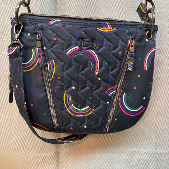 lug Handbags - Lug Swivel crossbody adjustable strap with one shoulder strap, removable rainbow